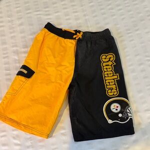 NFL Kids Black and Gold Steelers Swim Trunks - NWOT